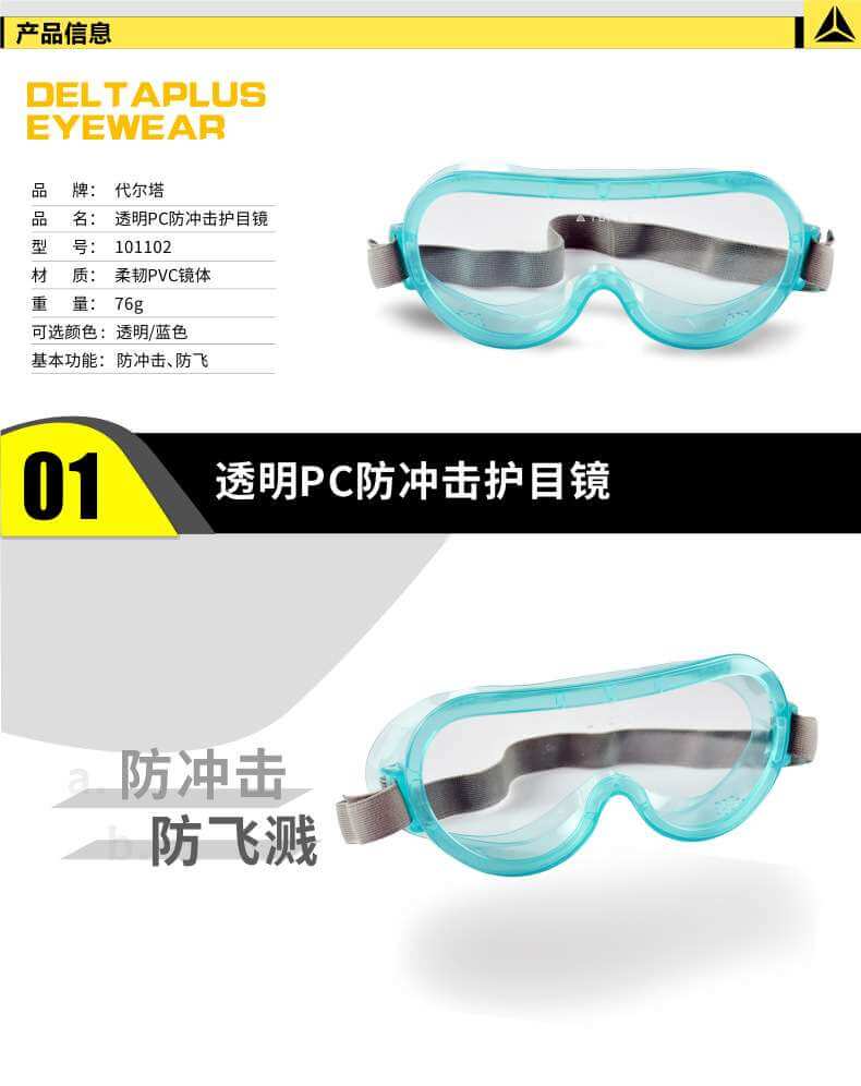 代爾塔（DELTA）防衝擊防護(hù)眼鏡 101102