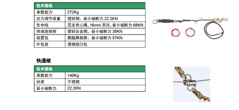 梅思安 10153152 智巧星水平生命線(xiàn )系統(tǒng)
