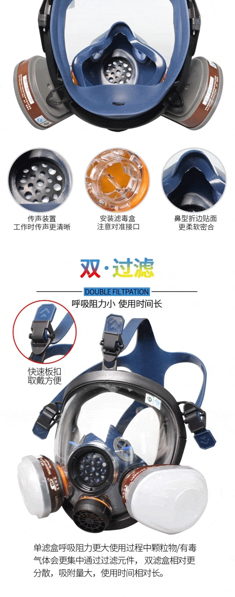 思創(chuàng)ST-S100-1 矽膠球面防毒面具
