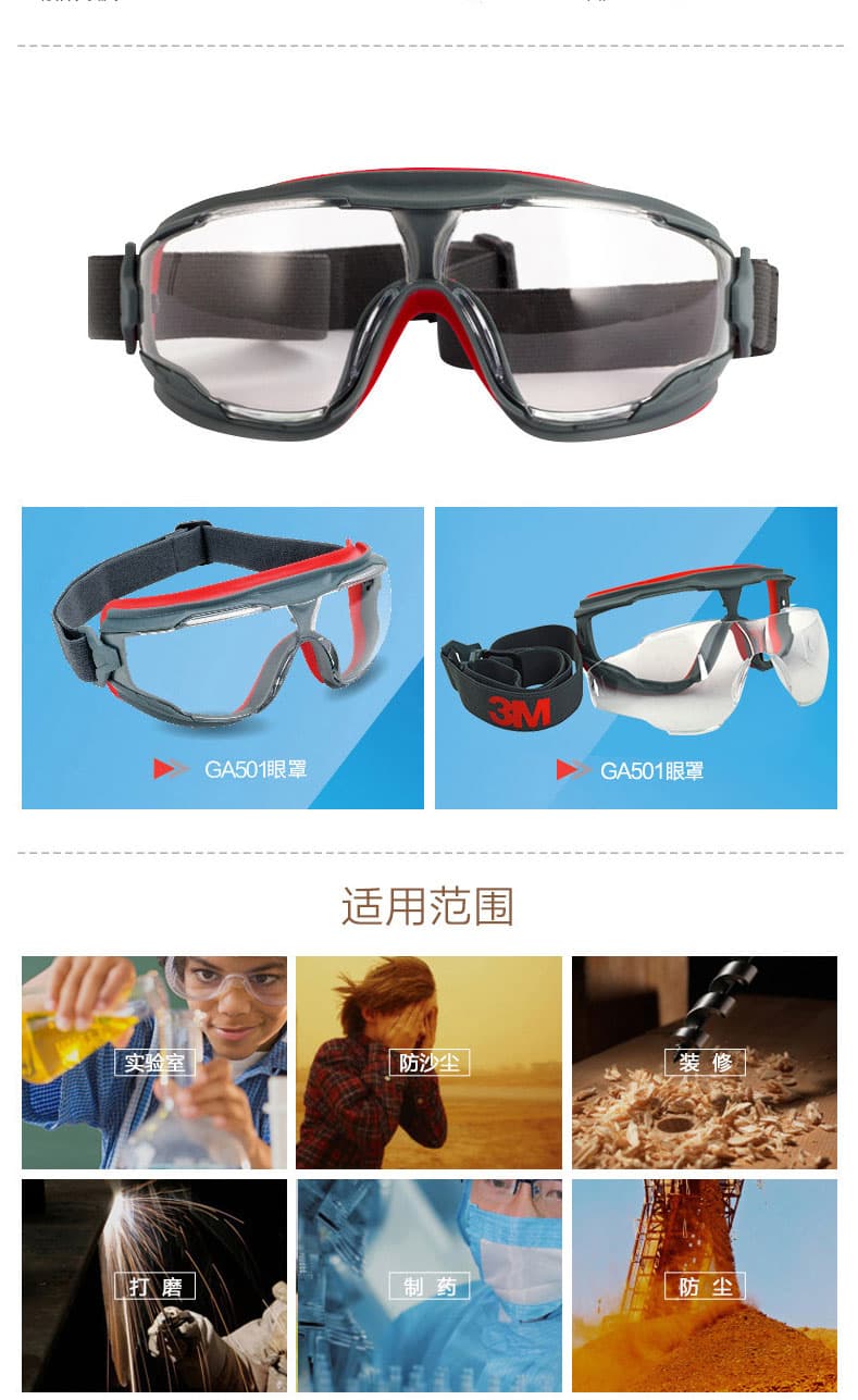 3M GA501防液體飛濺護(hù)目鏡--廣(guǎng)州眼罩供應(yīng)商