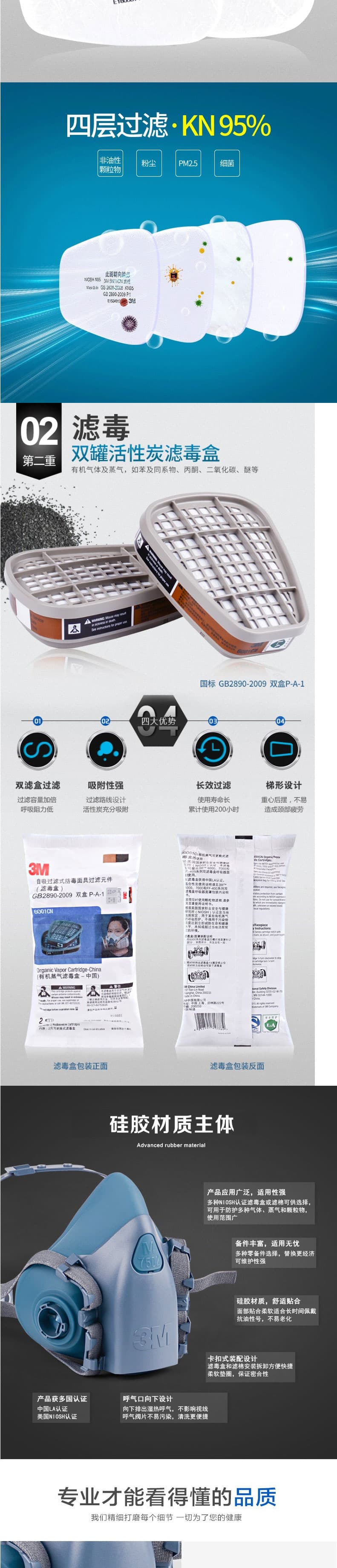 3M 7502 矽膠半面型防護(hù)面罩--廣(guǎng)州防毒面具供應(yīng)商