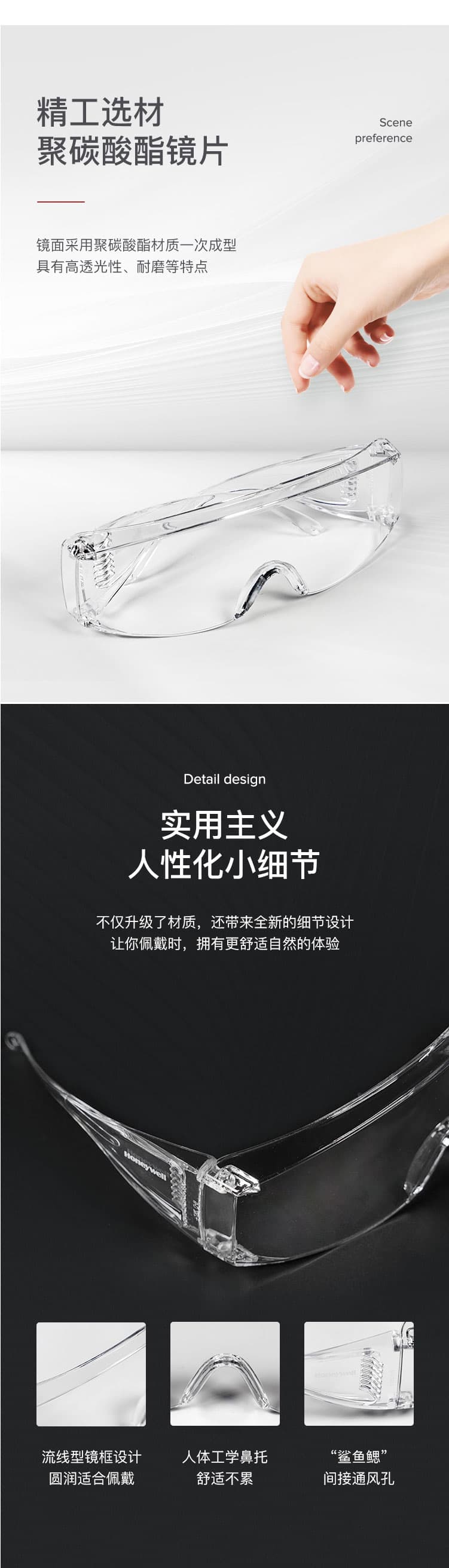 霍尼韋爾 100002 VisiOTG-A 透明防霧鏡片 訪(fǎng)客眼鏡