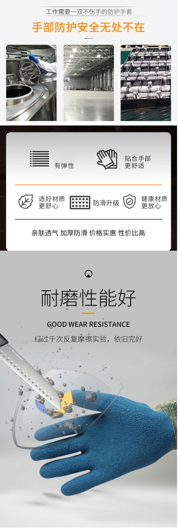 霍尼韋爾 2232525CN 乳膠塗層防割手套